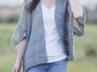 Drop Stitch Cotton Easy Kimono sweater 200x150 Getting Ready for Warmer Weather: 15 Light Sweater Knitting Patterns for Spring