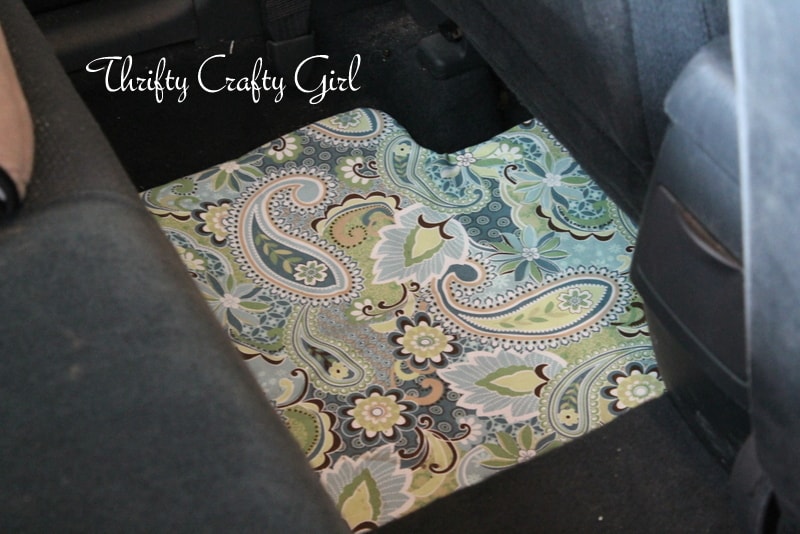 Fabric covered car mats