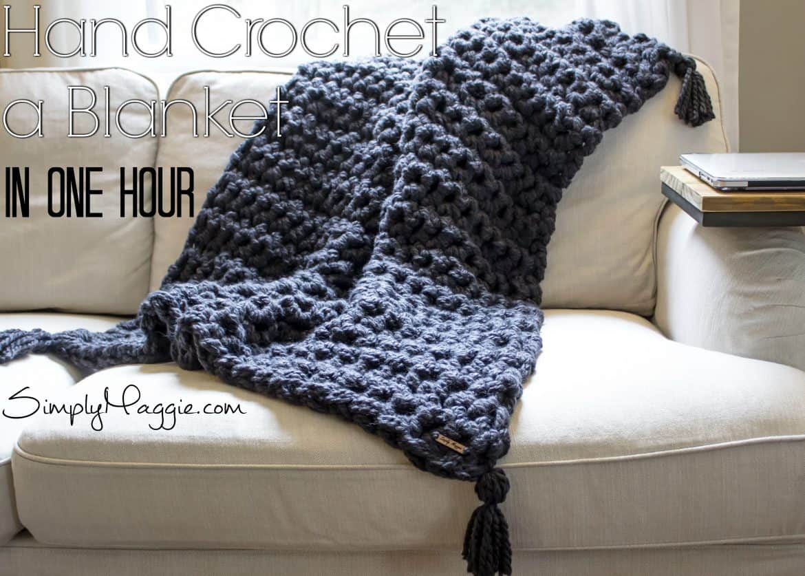 How to hand crochet a blanket in one hour