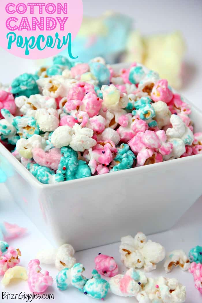 Pastel cotton candy popcorn