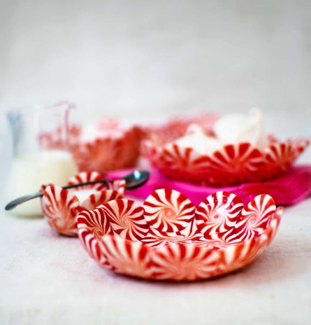 Peppermint candy bowls