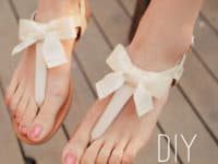 Pretty DIY bow sandals 200x150 A Comfortable Walk: Best DIY Sandals for Spring and Summer