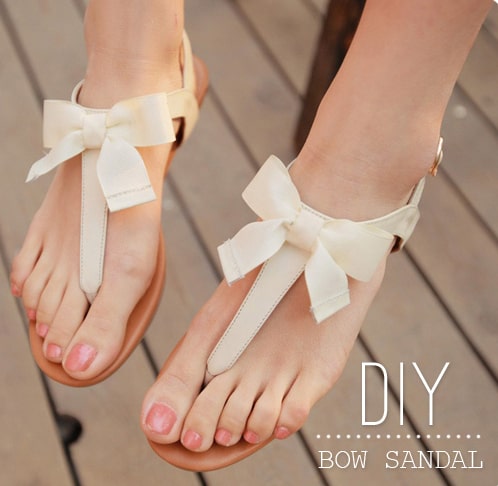 Pretty DIY bow sandals