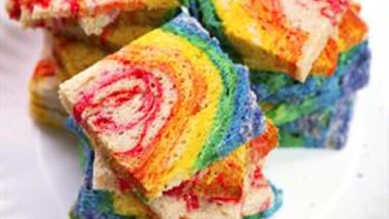 Rainbow sandwich loaf
