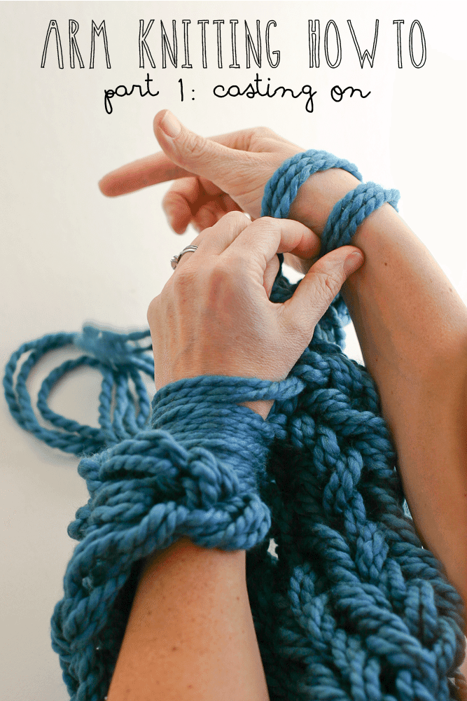 Simple tutorial for how to cast on in arm knitting