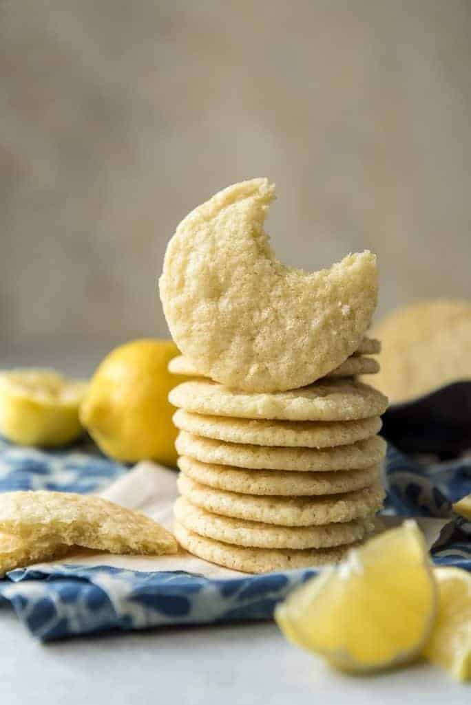 Soft and chewy lemon sugar cookies