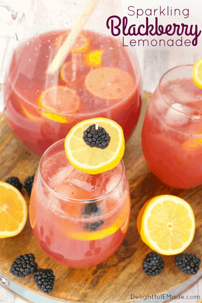 Sparkling blackberry lemonade