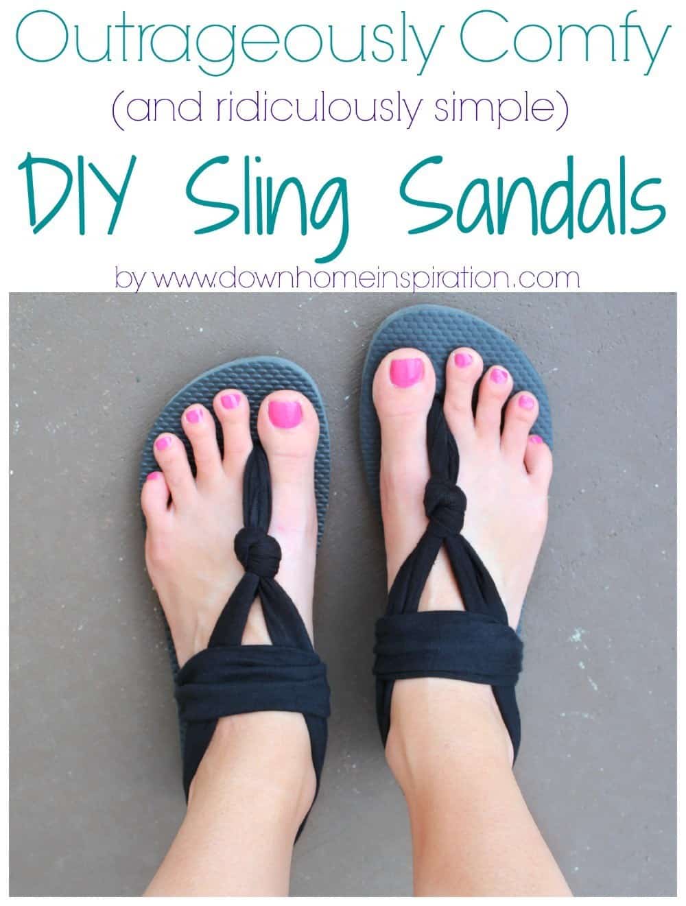 Super comfy DIY sling sandals