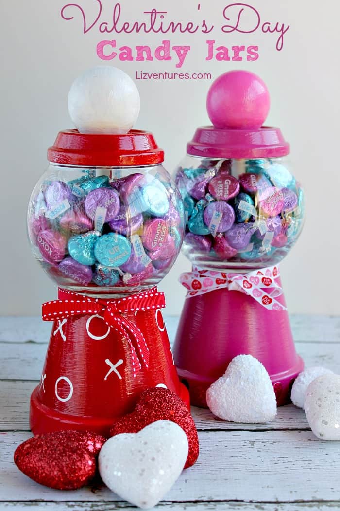 Valentine’s Day candy jars
