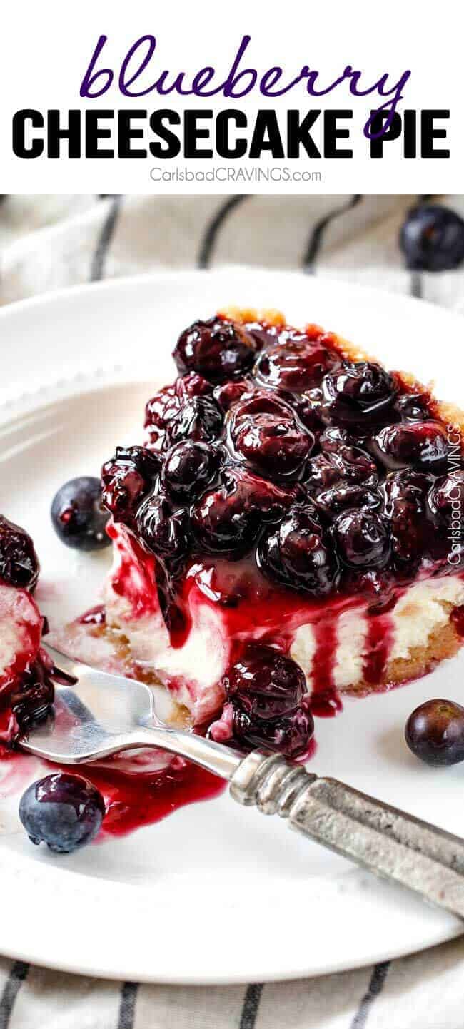 Blueberry cheesecake pie