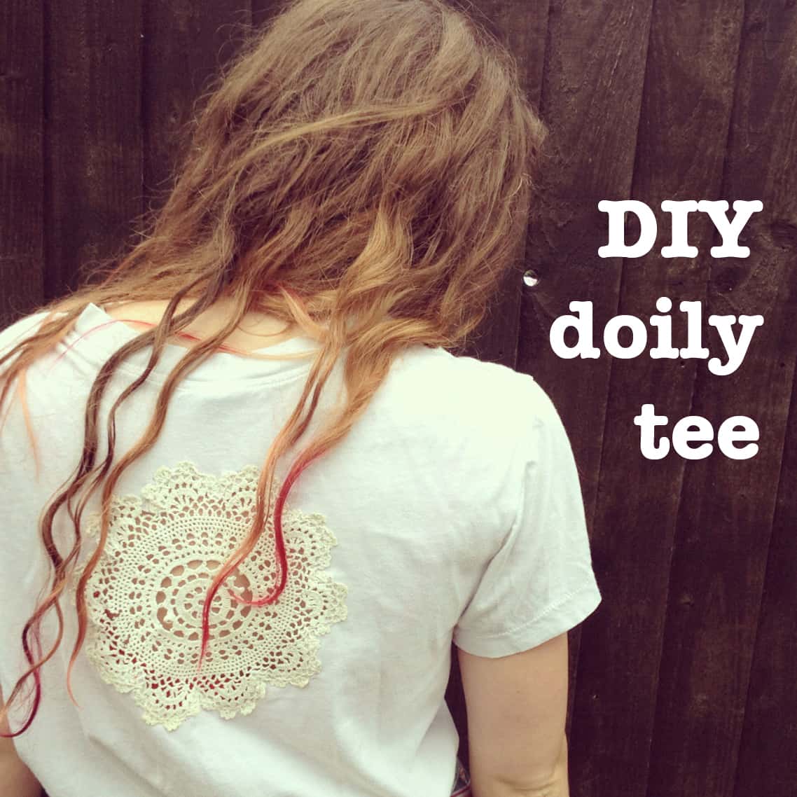 Lace doily t-shirt