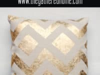 West Elm knock off metallic chevron pillow 200x150 Homemade Comfort: Gorgeous DIY Throw Pillow and Cushion Ideas