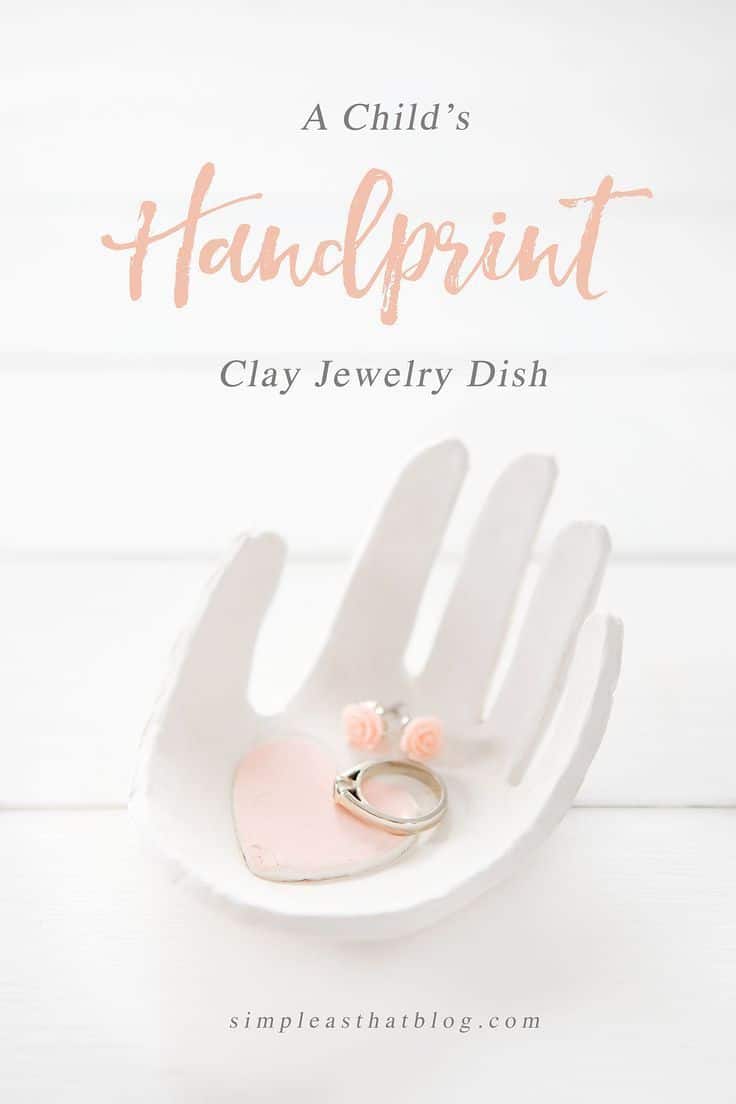 Child’s handprint clay dish