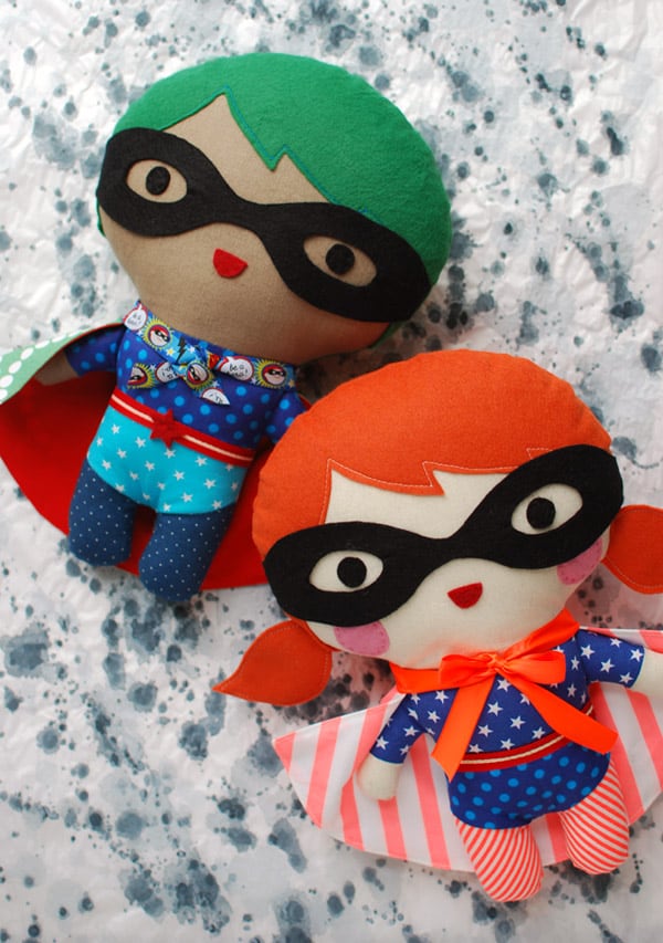 DIY stuffed superheroes