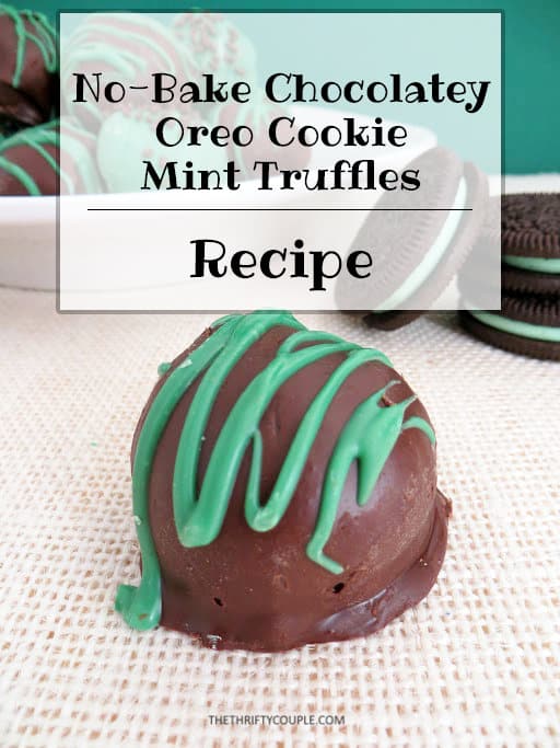 No-bake chocolatey Oreo cookie mint truffles