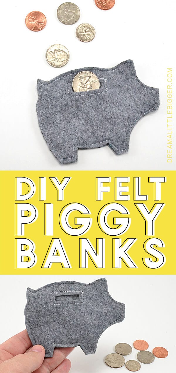 DIY felt piggy bank