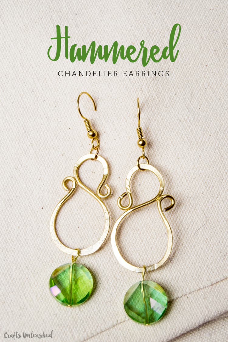 Hammered chandelier earrings