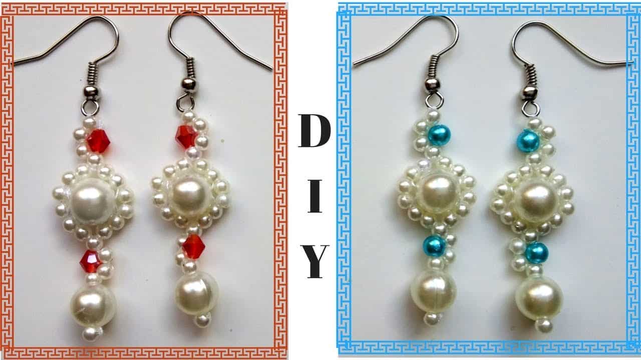 Tiered pearl dangle earrings