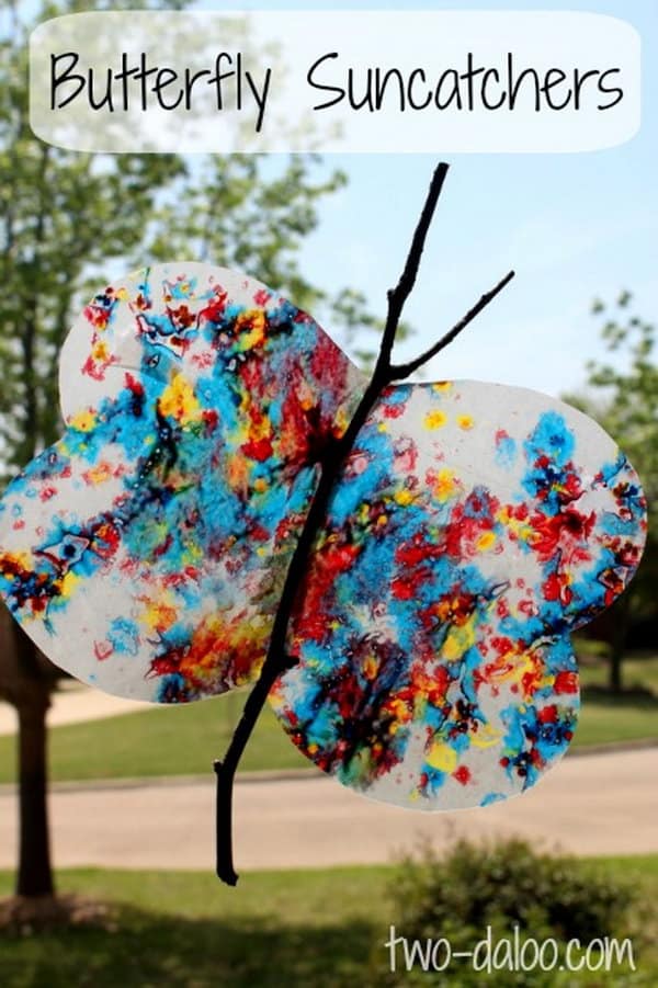 Twig based butterfly sun catchers