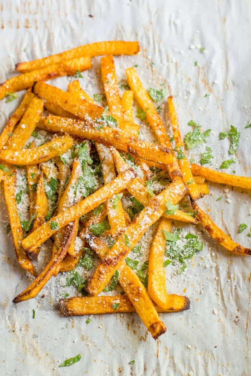 Baked parmesan pumpkin fries 15 Yummy Fall Appetizers: Mouthwatering Ideas, Recipes
