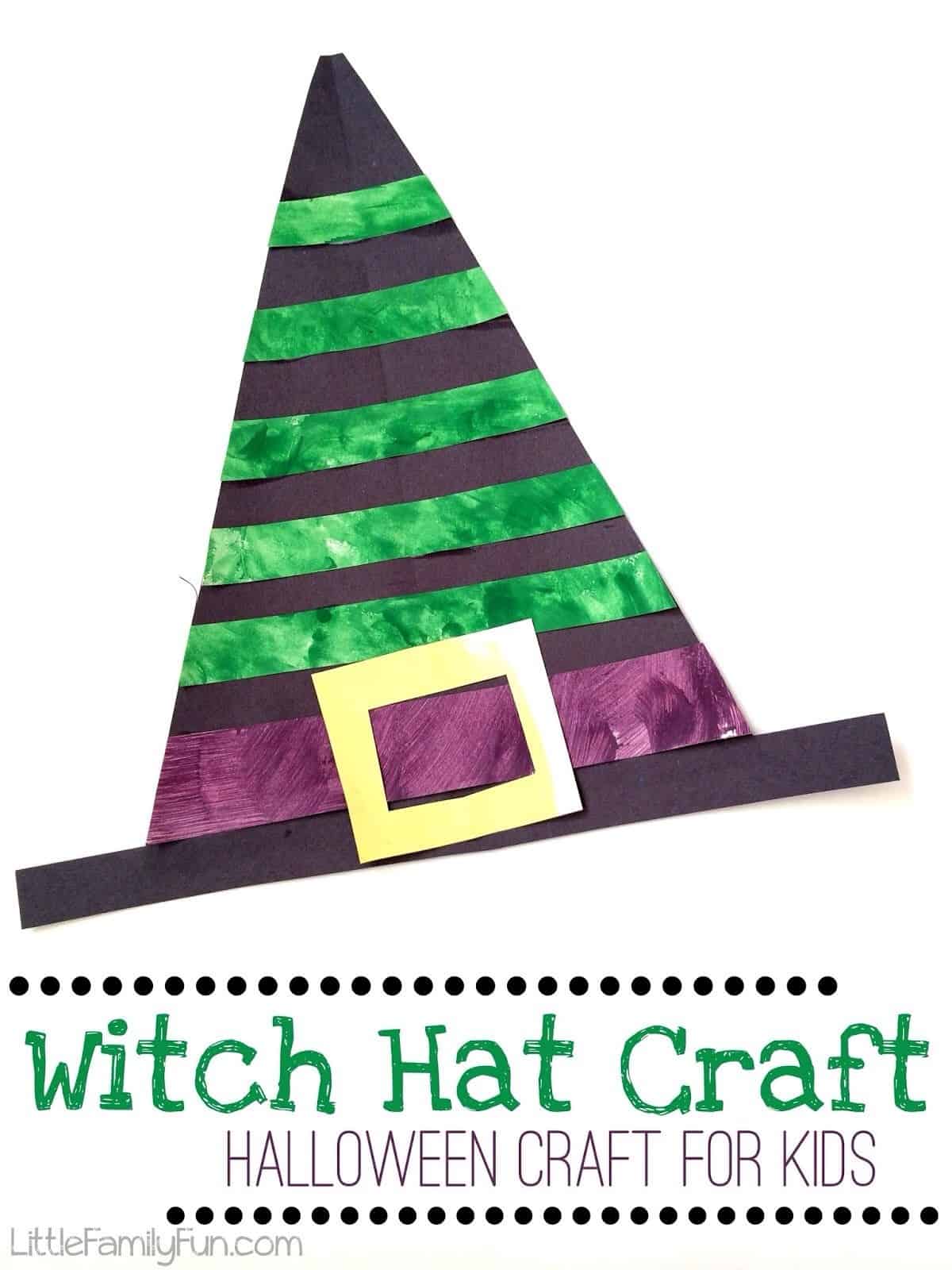 Finger painted witch hat