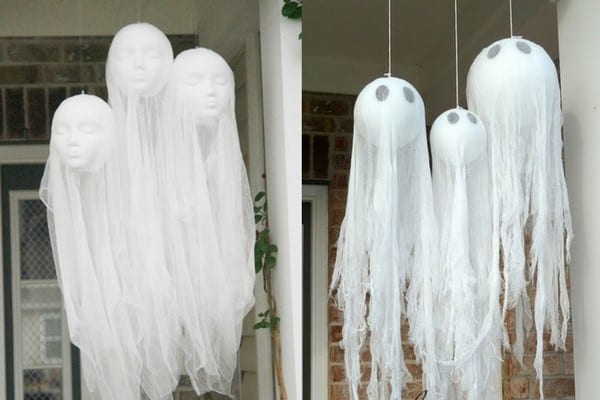 Floating heads hanging porch ghosts
