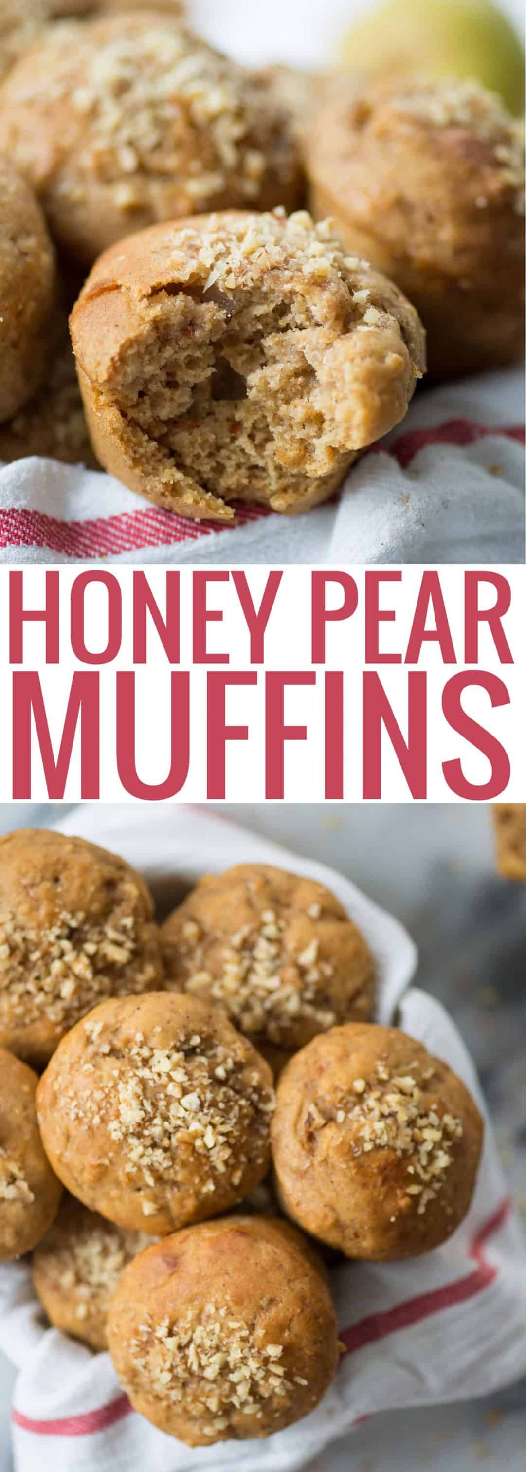 Honey pear muffins
