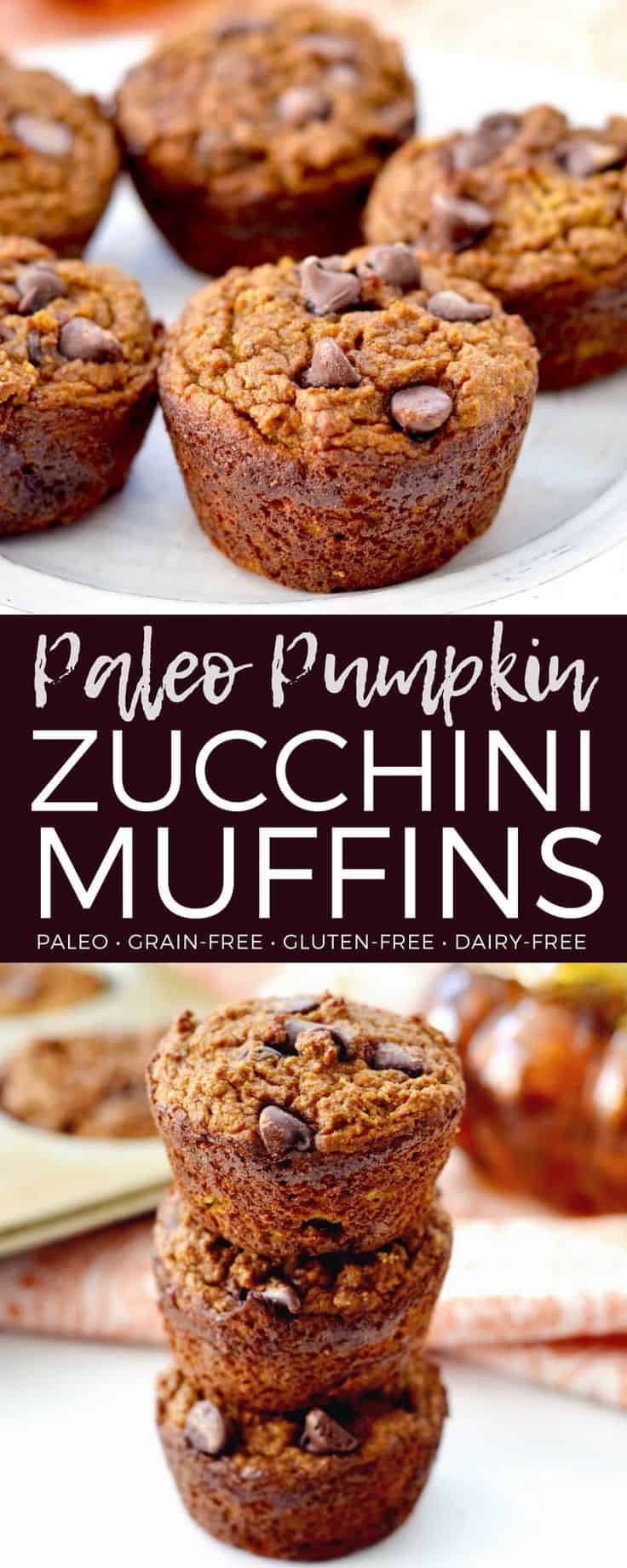 Paleo pumpkin zucchini muffins