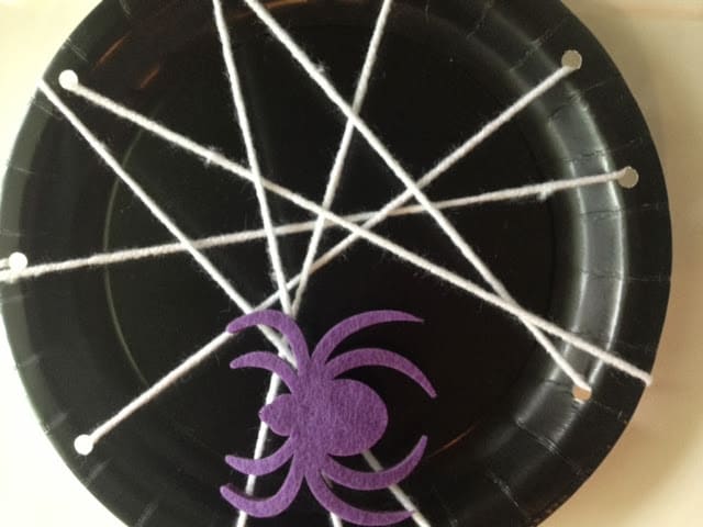 Spider web plates 15 Halloween Crafts for Toddlers with Spooky Creativity