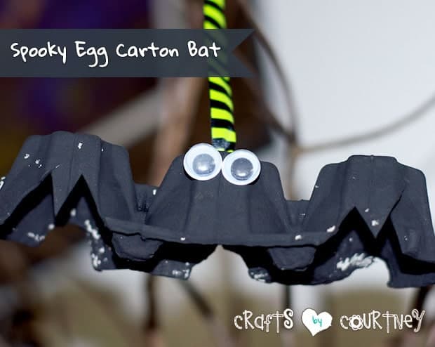 Spooky egg carton bats