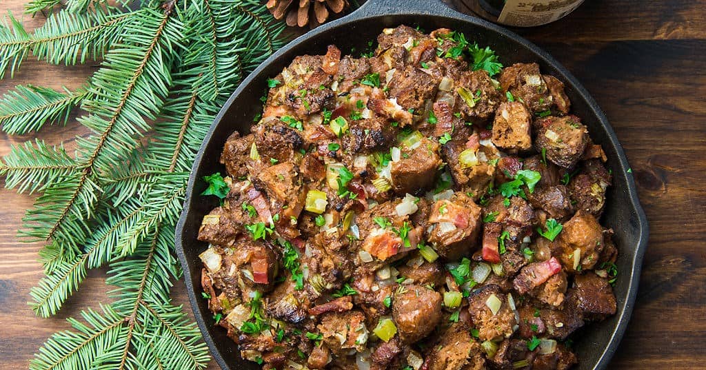 Bacon and bourbon stuffing