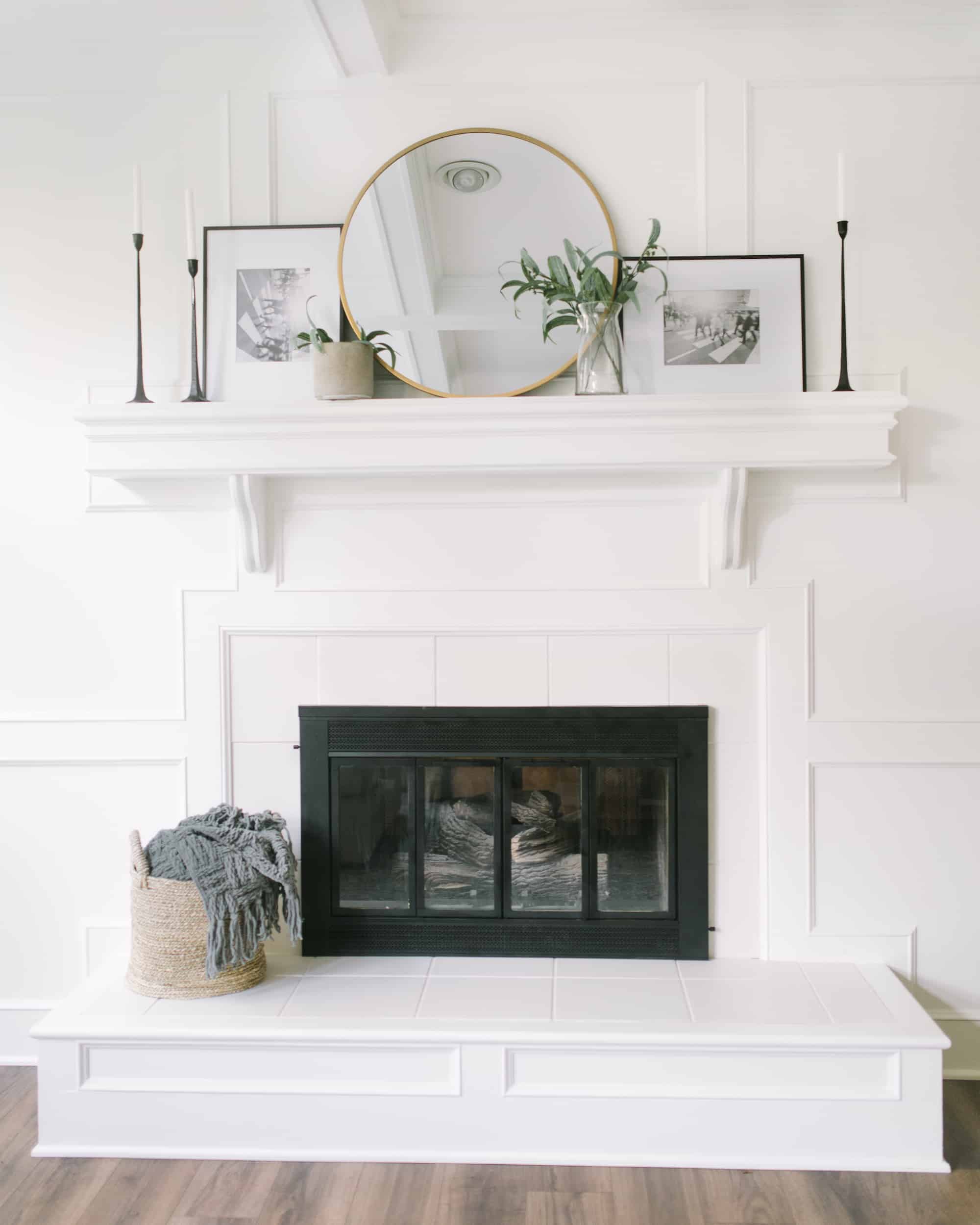 Cheap and easy fireplace surround makeover