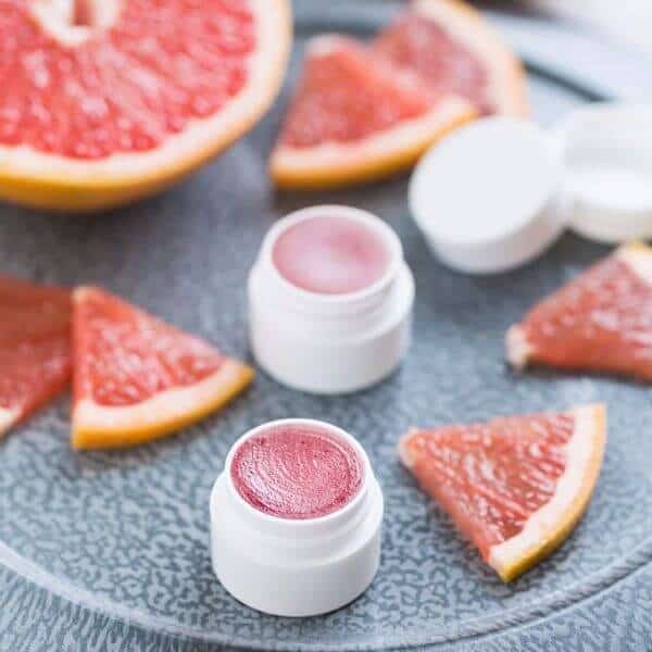 Grapefruit shimmer lip balm