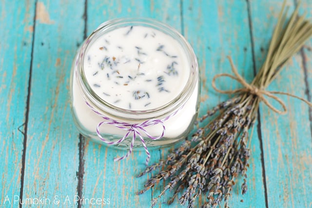 Smaller, simpler lavender jar candles