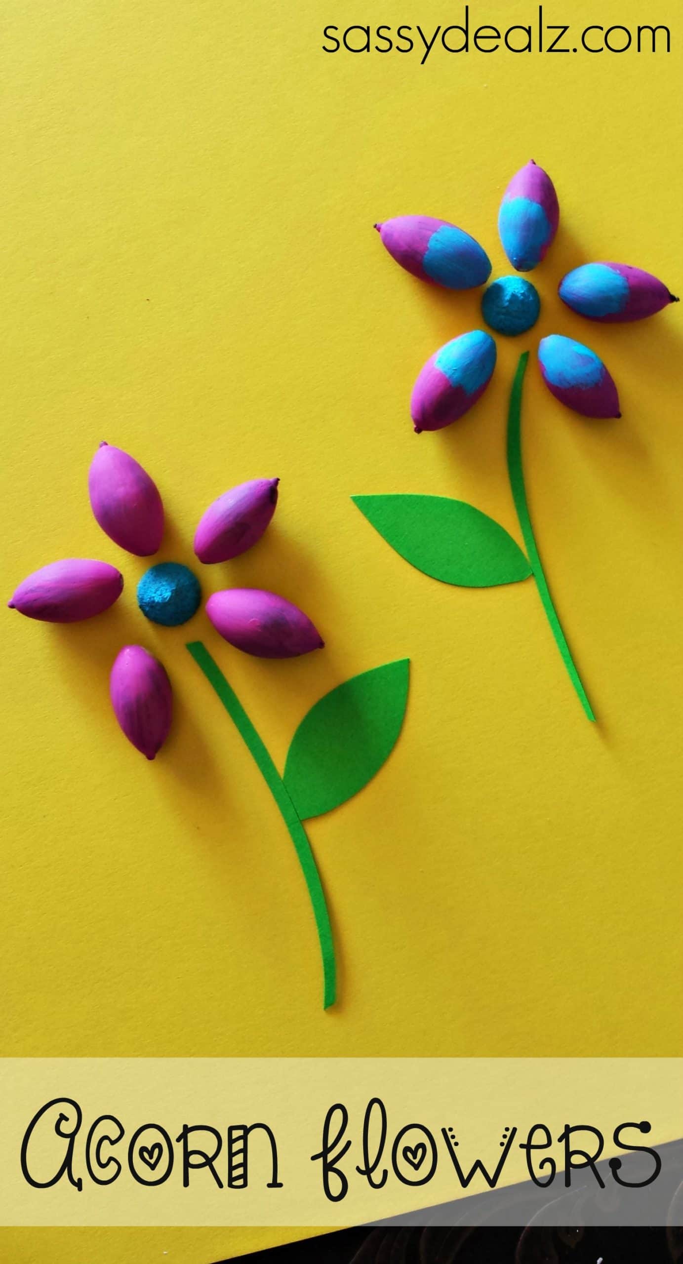 Acorn flower kids craft