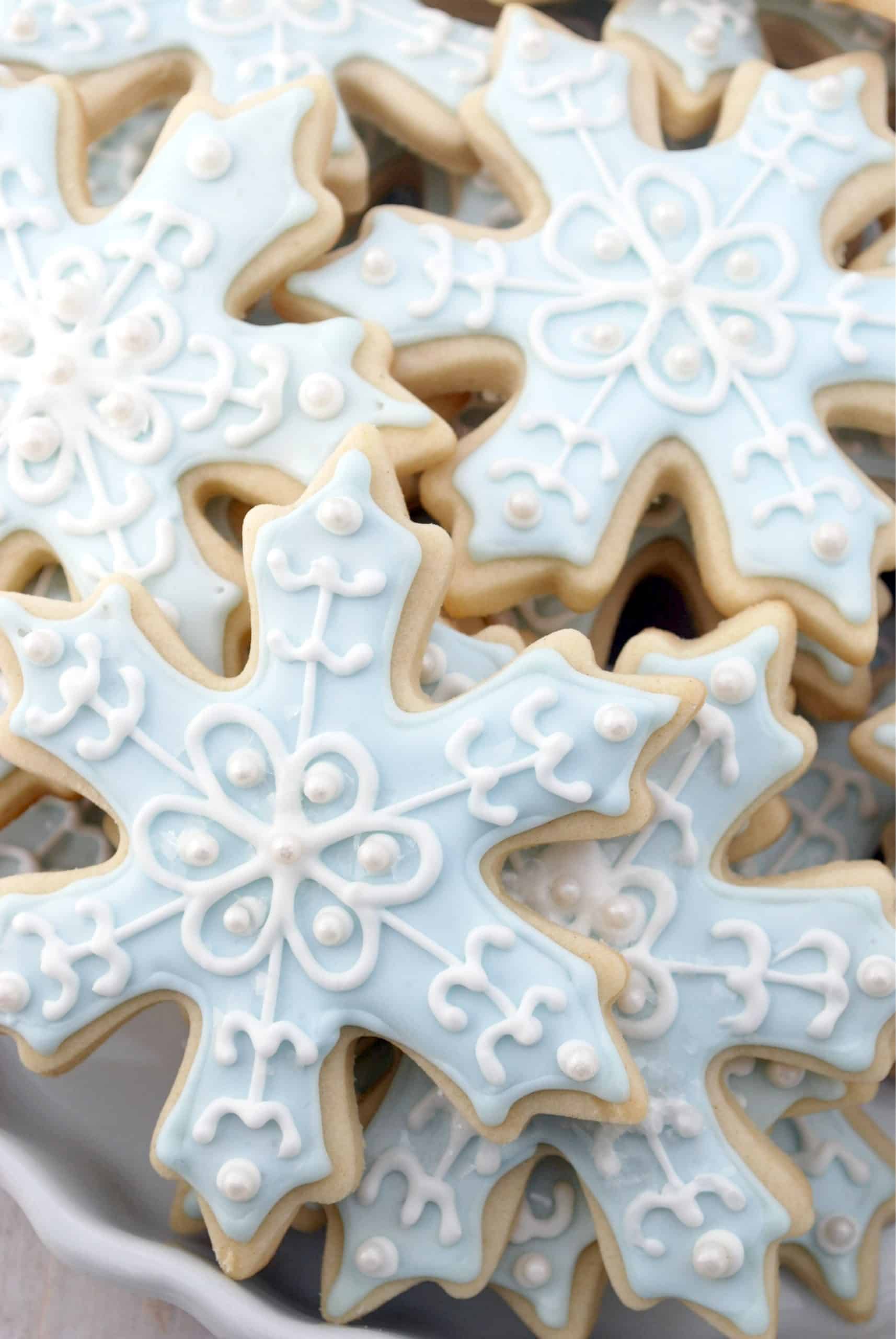 Beautiful snowflake sugar cookies