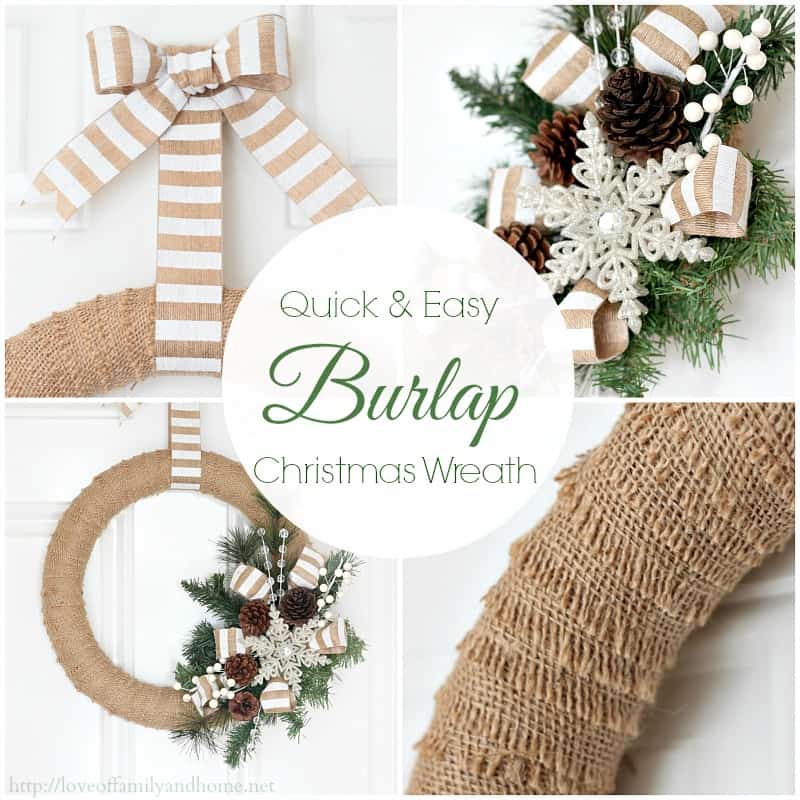 Burlap Christmas wreath