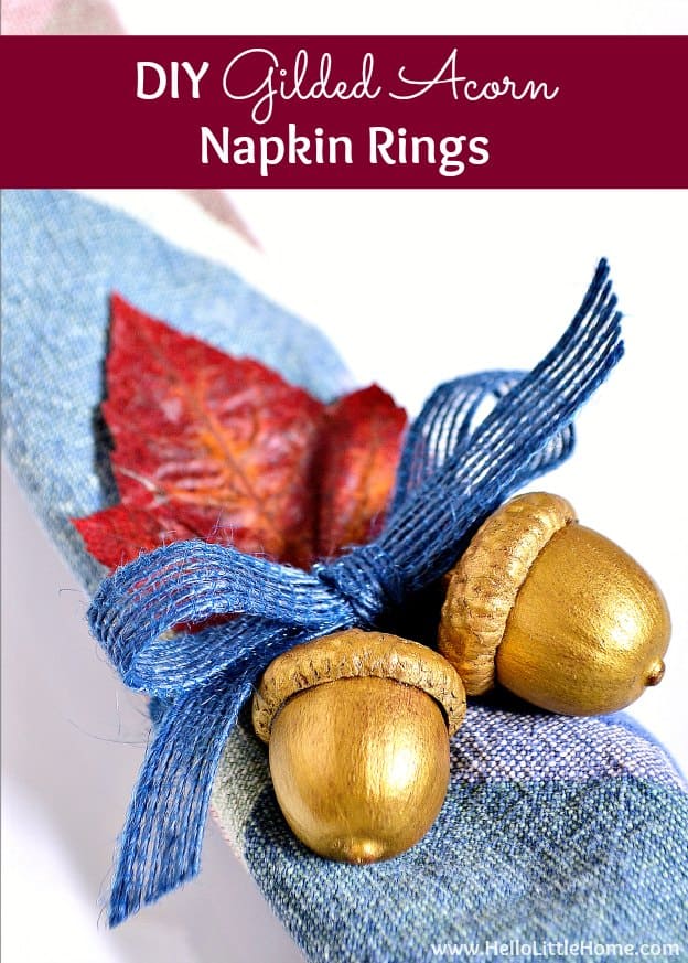 Gilded acorn napkin rings