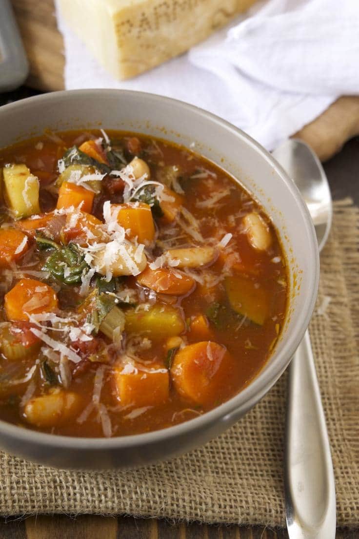 Homemade minestrone soup