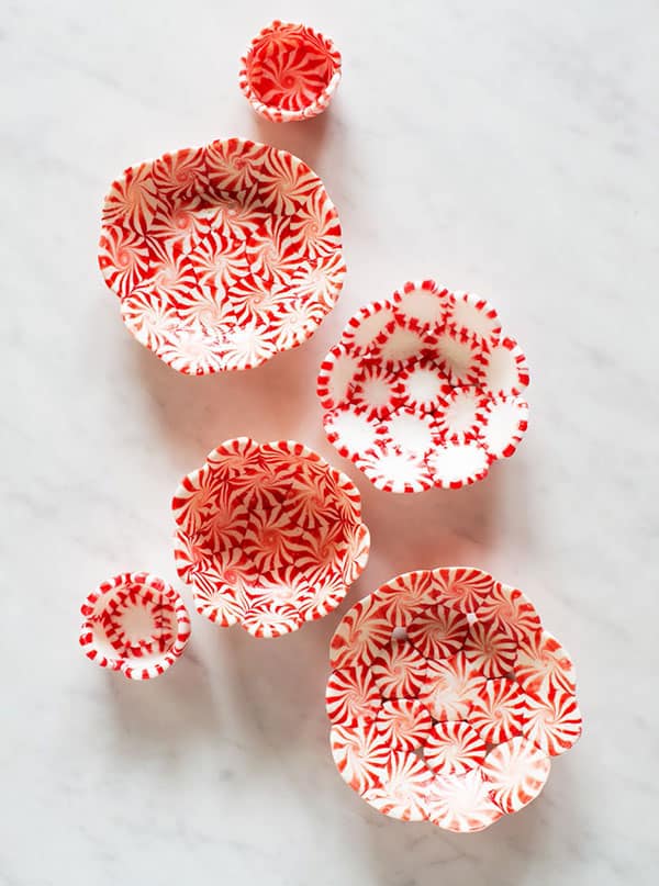 Peppermint candy bowls