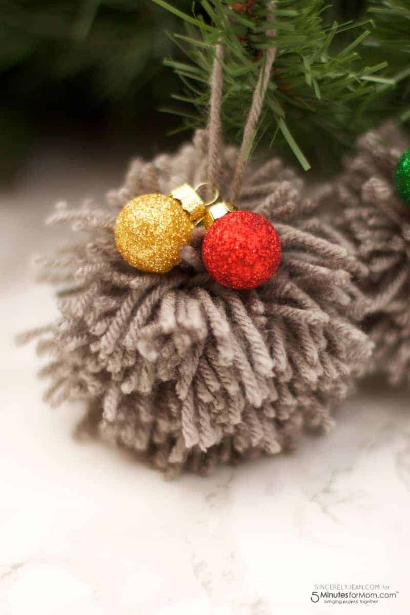 Pom pom Christmas ornaments