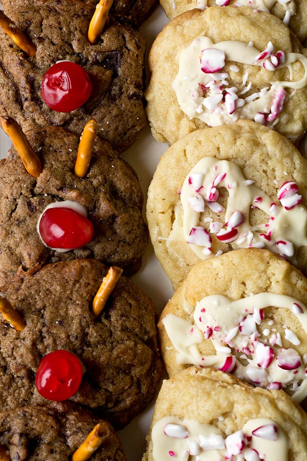 Rudolph and Santa Christmas cookies