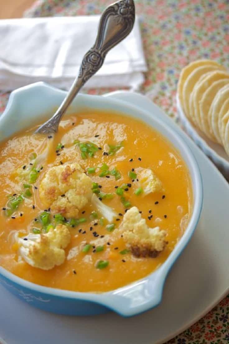 Sweet potato cauliflower soup