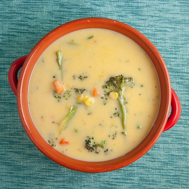 Creamy frozen broccoli cheese soup