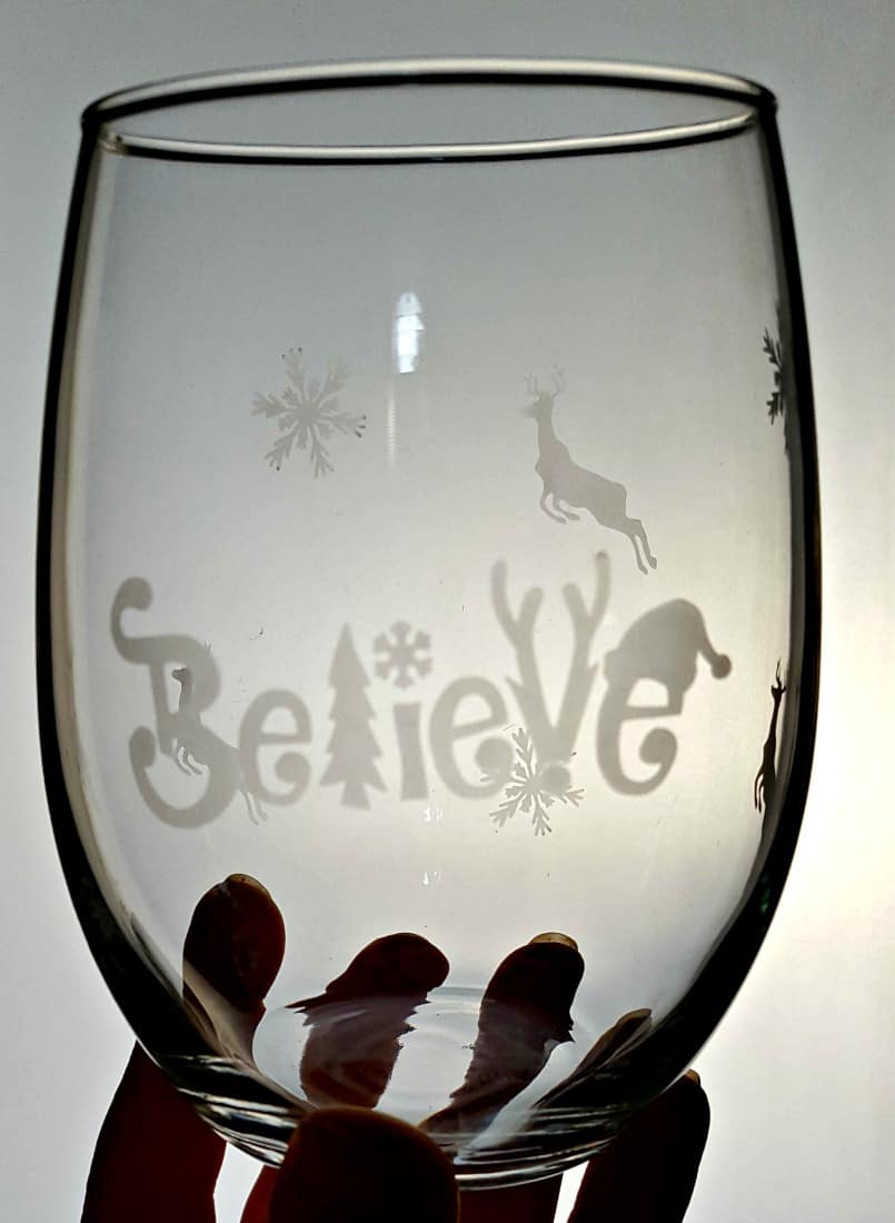 DIY etched wine glasses