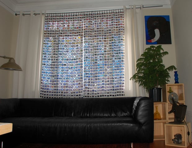 DIY photo slide curtains