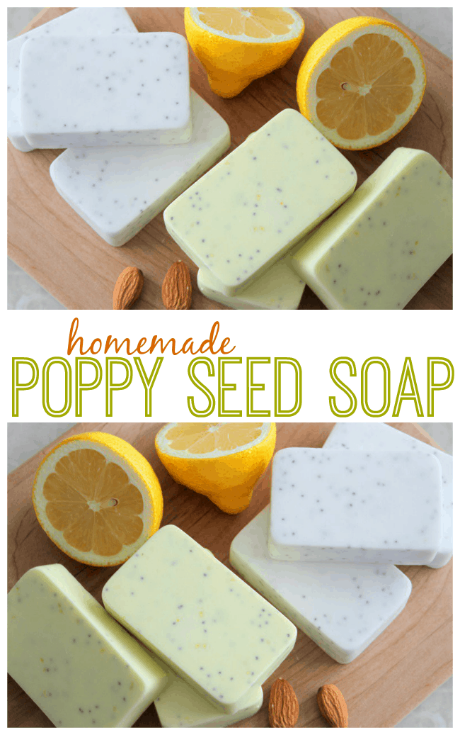Homemade poppy seed soap
