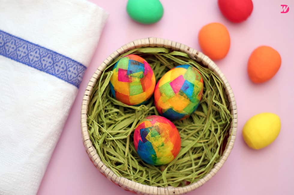 Paper Maché Easter Eggs tutorial