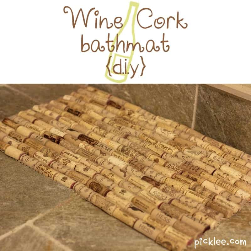 Wine cork bath mat