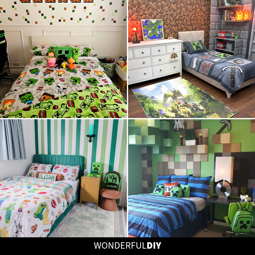 Minecraft Bedroom Collage